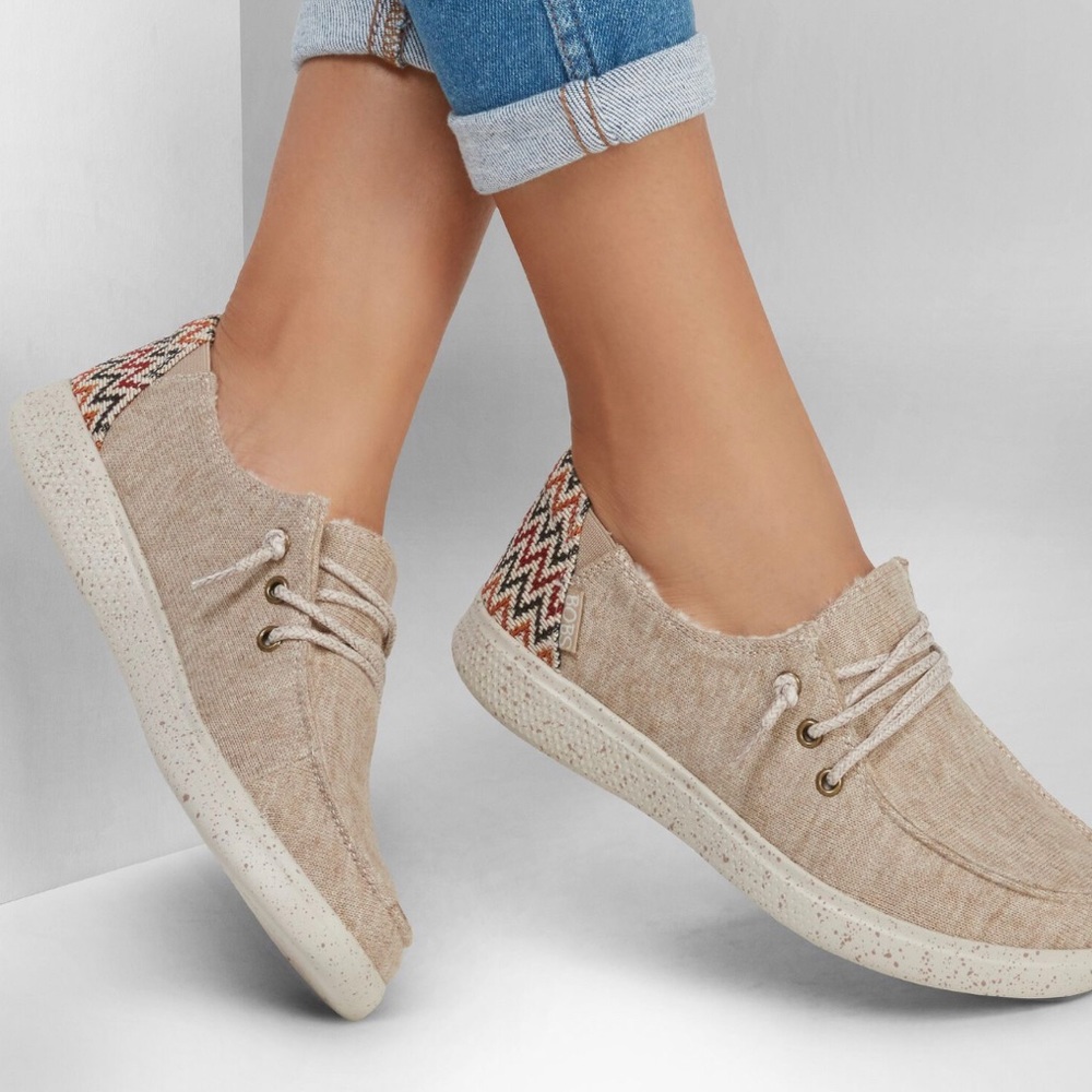 BOBS fr Skechers Taupe Loafers Vegan Cushion Skipper - Cozyville